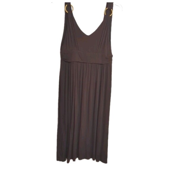 Kenneth Cole Reaction Dress Medium Mid R57100 Low Back Empire Waist Sleeveless M - Picture 1 of 11
